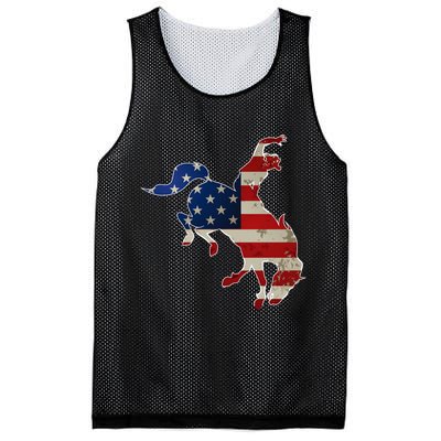 Man Riding Bucking In Rodeo Mesh Reversible Basketball Jersey Tank