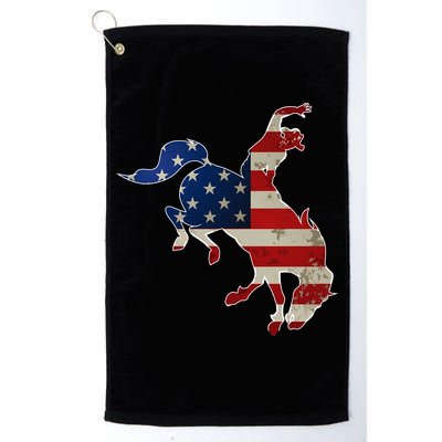 Man Riding Bucking In Rodeo Golf Towel
