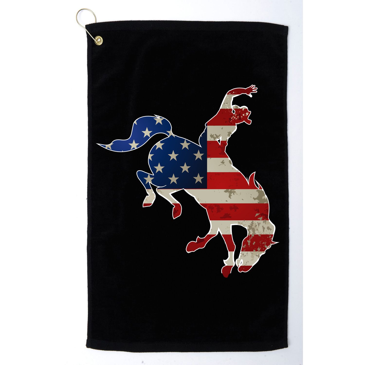 Man Riding Bucking In Rodeo Golf Towel