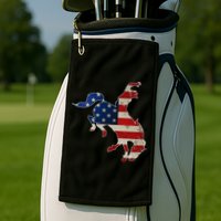 Man Riding Bucking In Rodeo Golf Towel
