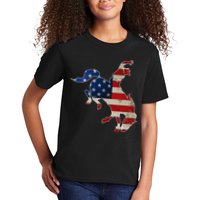 Man Riding Bucking In Rodeo Kids T-Shirt