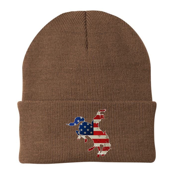 Man Riding Bucking In Rodeo Knit Cap Winter Beanie