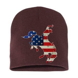 Man Riding Bucking In Rodeo Short Acrylic Beanie