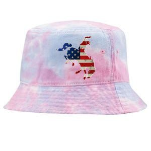 Man Riding Bucking In Rodeo Tie-Dyed Bucket Hat