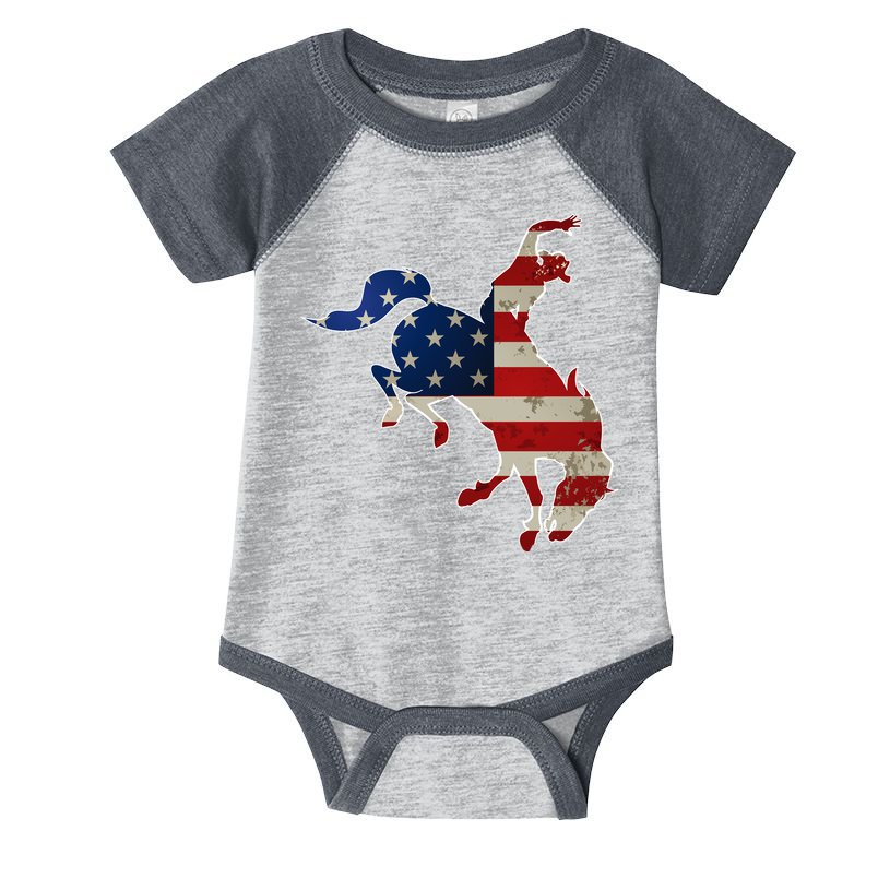 Man Riding Bucking In Rodeo Infant Baby Jersey Bodysuit