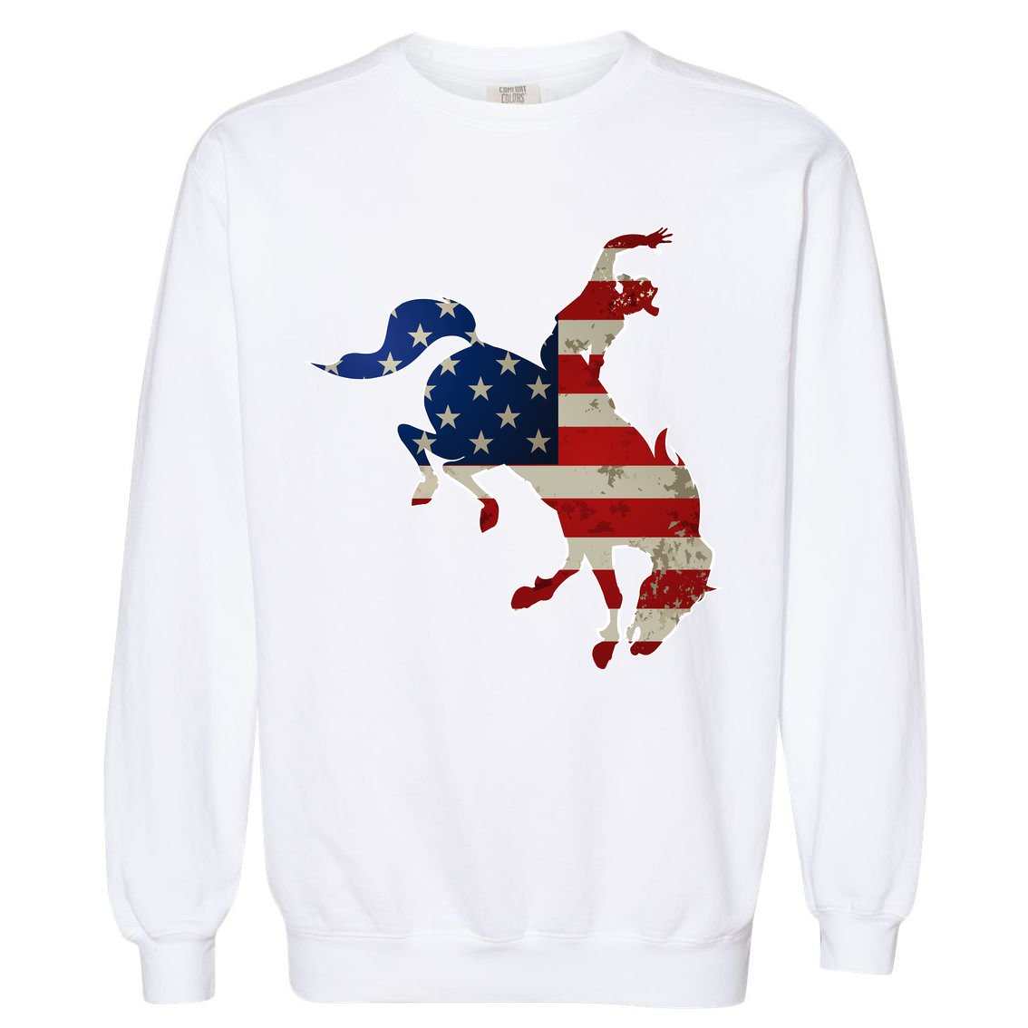 Man Riding Bucking In Rodeo Garment-Dyed Sweatshirt