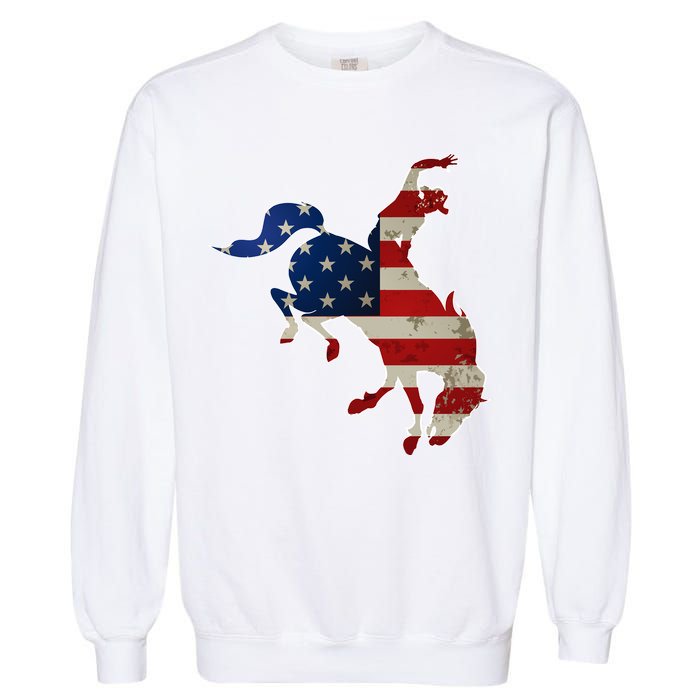 Man Riding Bucking In Rodeo Garment-Dyed Sweatshirt