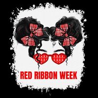 Messy Run Bleached Red Ribbon Week Awareness Mousepad