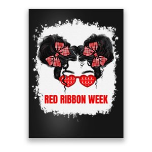 Messy Run Bleached Red Ribbon Week Awareness Poster