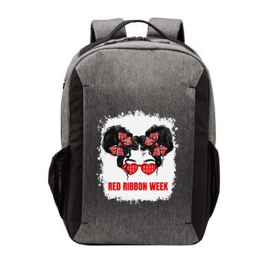 Messy Run Bleached Red Ribbon Week Awareness Vector Backpack