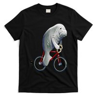 Manatee Riding Bicycle Cute Biker Cyclist T-Shirt