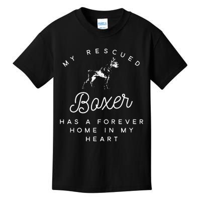 My Rescued Boxer Rescue Dog Lovers Kids T-Shirt