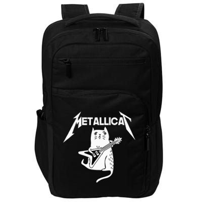 Mettalicat Rock Band Guitar Funny Christmas Gifts Impact Tech Backpack