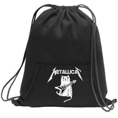 Mettalicat Rock Band Guitar Funny Christmas Gifts Sweatshirt Cinch Pack Bag