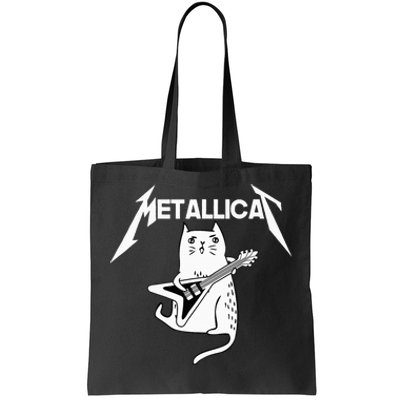 Mettalicat Rock Band Guitar Funny Christmas Gifts Tote Bag