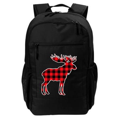 Moose Red Buffalo Plaid Matching Pajama Family Gift Backpack