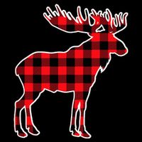 Moose Red Buffalo Plaid Matching Pajama Family Gift 16 in Basic Backpack