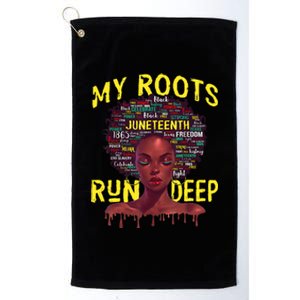 My Roots Black Women Run Deep Juneteenth Platinum Collection Golf Towel