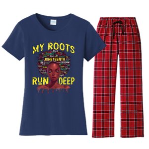 My Roots Black Women Run Deep Juneteenth Women's Flannel Pajama Set