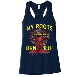 My Roots Black Women Run Deep Juneteenth Women's Racerback Tank