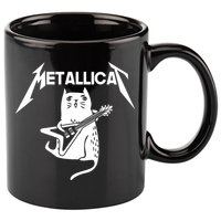 Metallicat Rock Band Guitar 11oz C Handle Ceramic Mug
