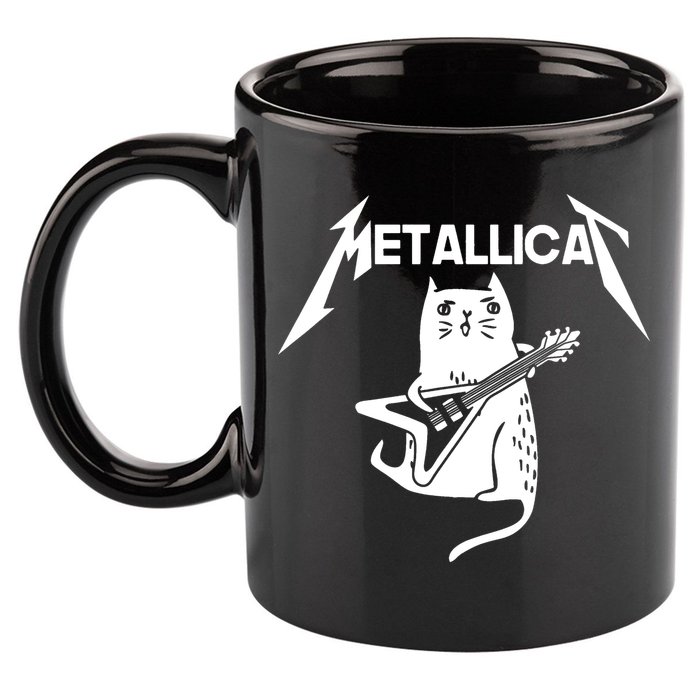 Metallicat Rock Band Guitar 11oz C Handle Ceramic Mug