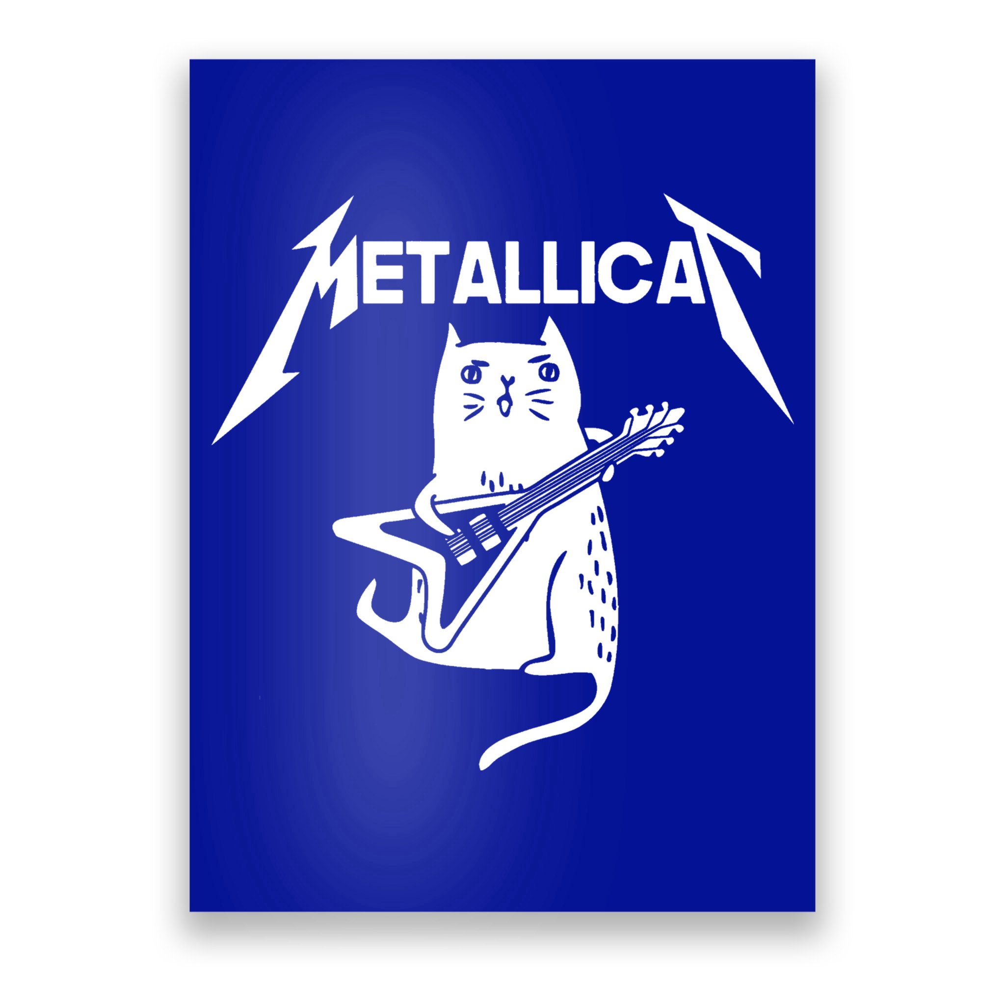 Metallicat Rock Band Guitar Poster