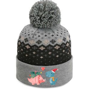 Merry Rexmas Cute Christmas Dinosaur Winter Holiday Funny Gift The Baniff Cuffed Pom Beanie