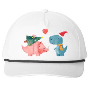 Merry Rexmas Cute Christmas Dinosaur Winter Holiday Funny Gift Snapback Five-Panel Rope Hat