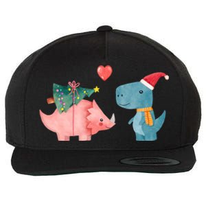 Merry Rexmas Cute Christmas Dinosaur Winter Holiday Funny Gift Wool Snapback Cap