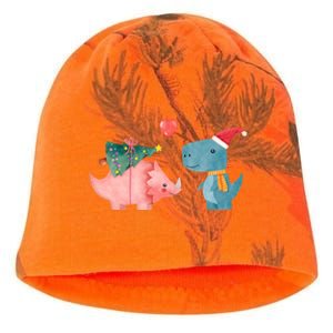 Merry Rexmas Cute Christmas Dinosaur Winter Holiday Funny Gift Kati - Camo Knit Beanie