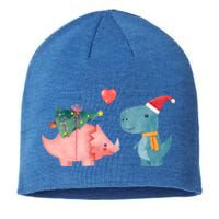 Merry Rexmas Cute Christmas Dinosaur Winter Holiday Funny Gift Sustainable Beanie