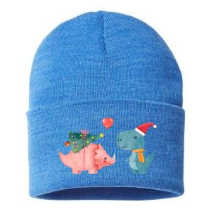 Merry Rexmas Cute Christmas Dinosaur Winter Holiday Funny Gift Sustainable Knit Beanie