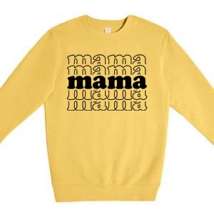 Mama Retro Cute Gift For Her Premium Crewneck Sweatshirt