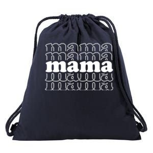 Mama Retro Cute Gift For Her Drawstring Bag