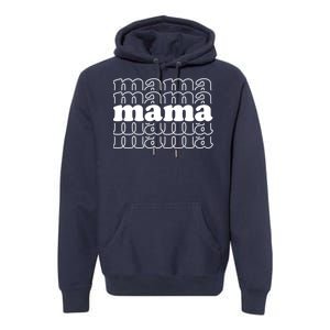 Mama Retro Cute Gift For Her Premium Hoodie