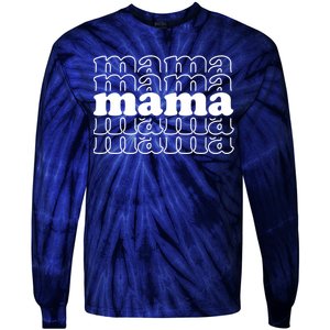 Mama Retro Cute Gift For Her Tie-Dye Long Sleeve Shirt