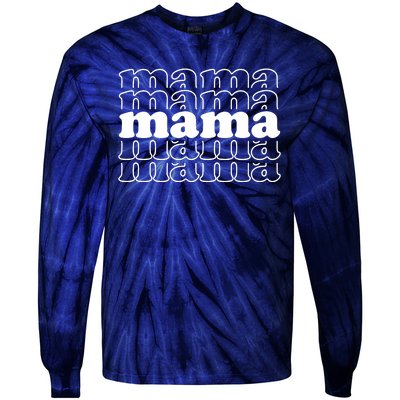 Mama Retro Cute Gift For Her Tie-Dye Long Sleeve Shirt