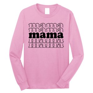 Mama Retro Cute Gift For Her Long Sleeve Shirt