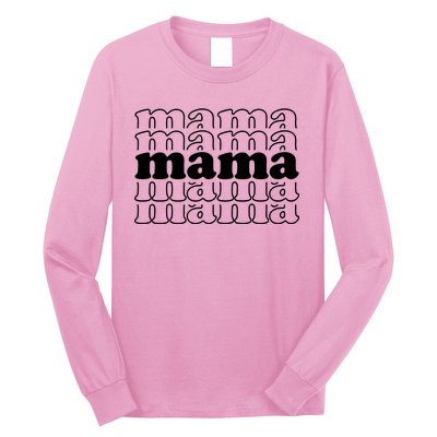 Mama Retro Cute Gift For Her Long Sleeve Shirt