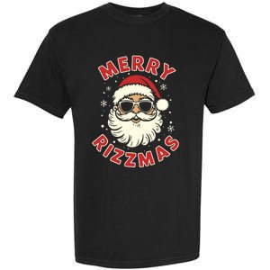 Merry Rizzmas Christmas Rizz Cool Santa Sunglasses Xmas Pjs Garment-Dyed Heavyweight T-Shirt