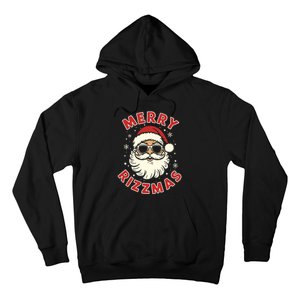 Merry Rizzmas Christmas Rizz Cool Santa Sunglasses Xmas Pjs Hoodie