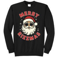 Merry Rizzmas Christmas Rizz Cool Santa Sunglasses Xmas Pjs Sweatshirt