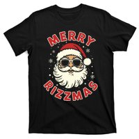 Merry Rizzmas Christmas Rizz Cool Santa Sunglasses Xmas Pjs T-Shirt