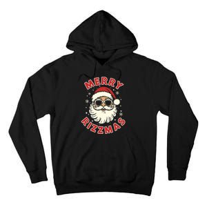 Merry Rizzmas Christmas Rizz Cool Santa Sunglasses Xmas Pjs Tall Hoodie