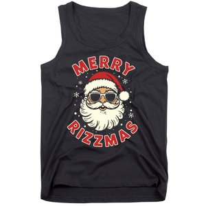 Merry Rizzmas Christmas Rizz Cool Santa Sunglasses Xmas Pjs Tank Top