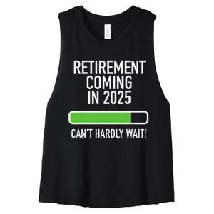 My Retirement Coming Soon In 2025 Almost Retired Countdown Gift Women's Racerback Cropped Tank