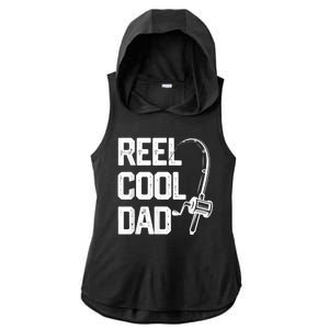 Men Reel Cool Dad Fishing Daddy Fathers Day Gift Ladies PosiCharge Tri-Blend Wicking Draft Hoodie Tank