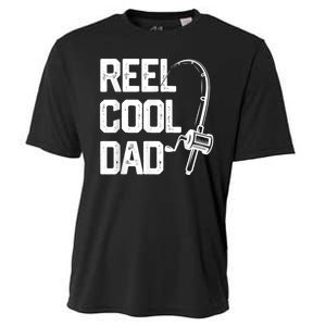 Men Reel Cool Dad Fishing Daddy Fathers Day Gift Cooling Performance Crew T-Shirt