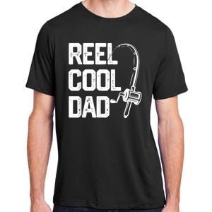 Men Reel Cool Dad Fishing Daddy Fathers Day Gift Adult ChromaSoft Performance T-Shirt